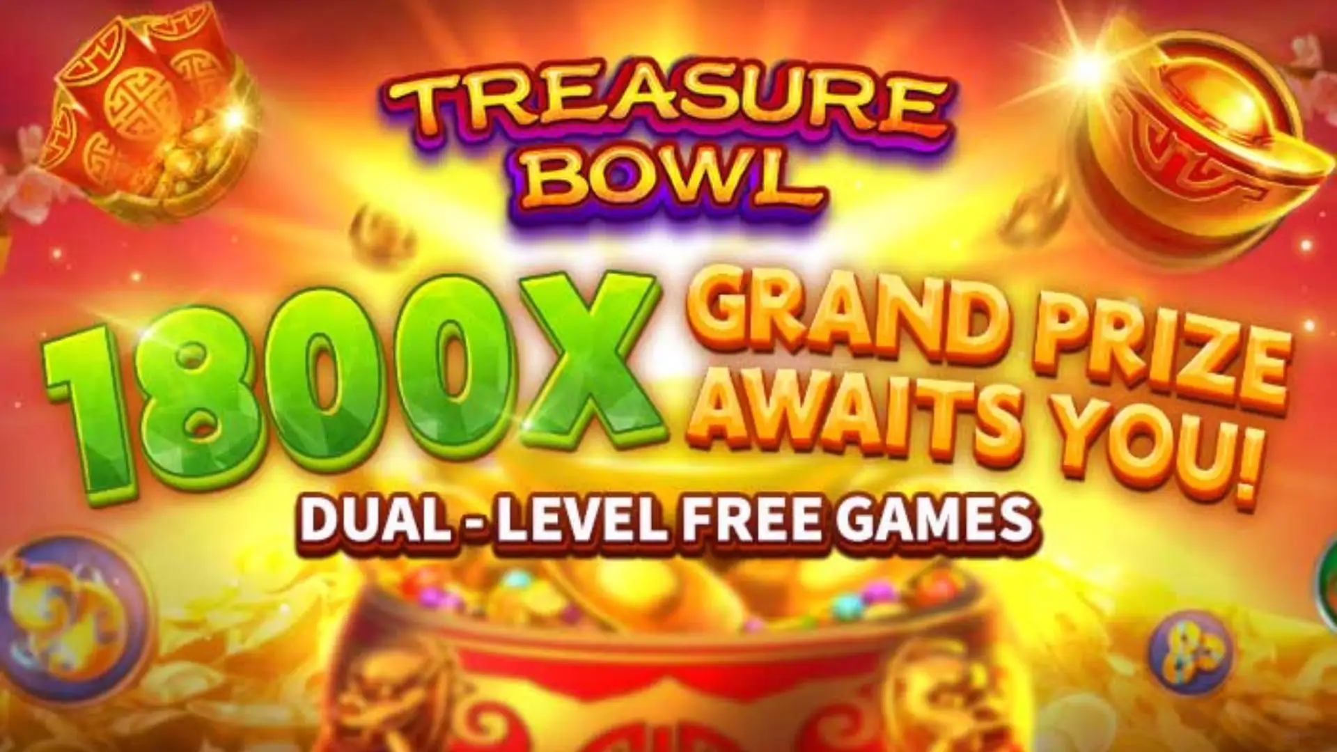 Multiplicadores Treasure Bowl game600 - 7777x Máximo com Tigela Dourada